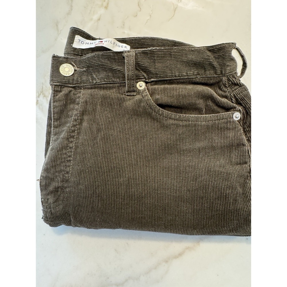 Vintage Tommy Hilfiger Jeans Corduroy Pants Womens 8 Brown High Rise Size 8 Y2K